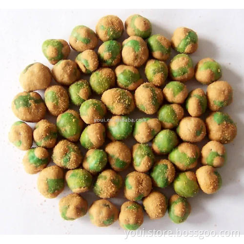 BBQ flavor coated Canada green peas